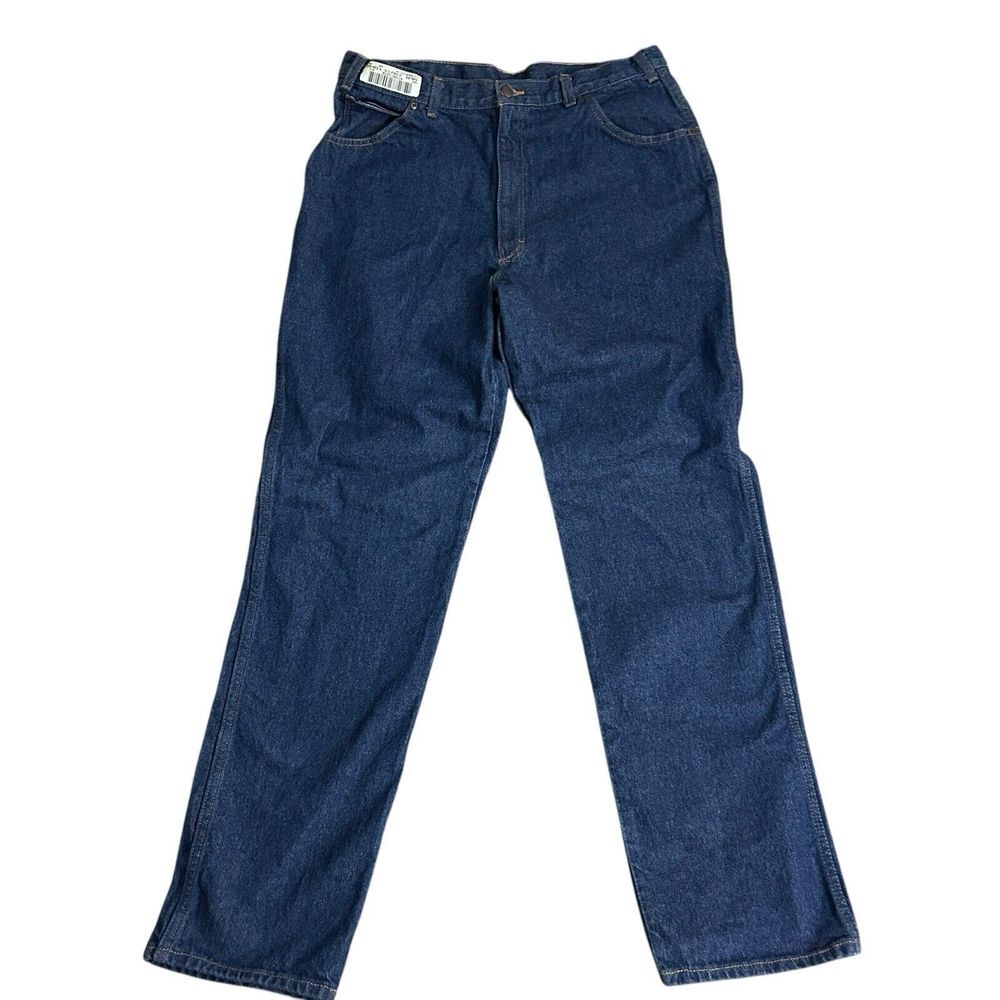 G&K Services Jeans Men's 38X34 Cat 2 Flame Resistant 100%‎ Cotton Blue Denim VTG